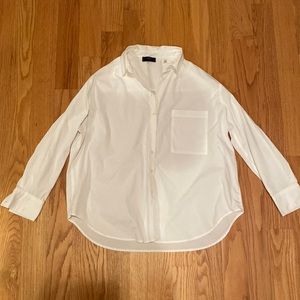 Tahari white button down